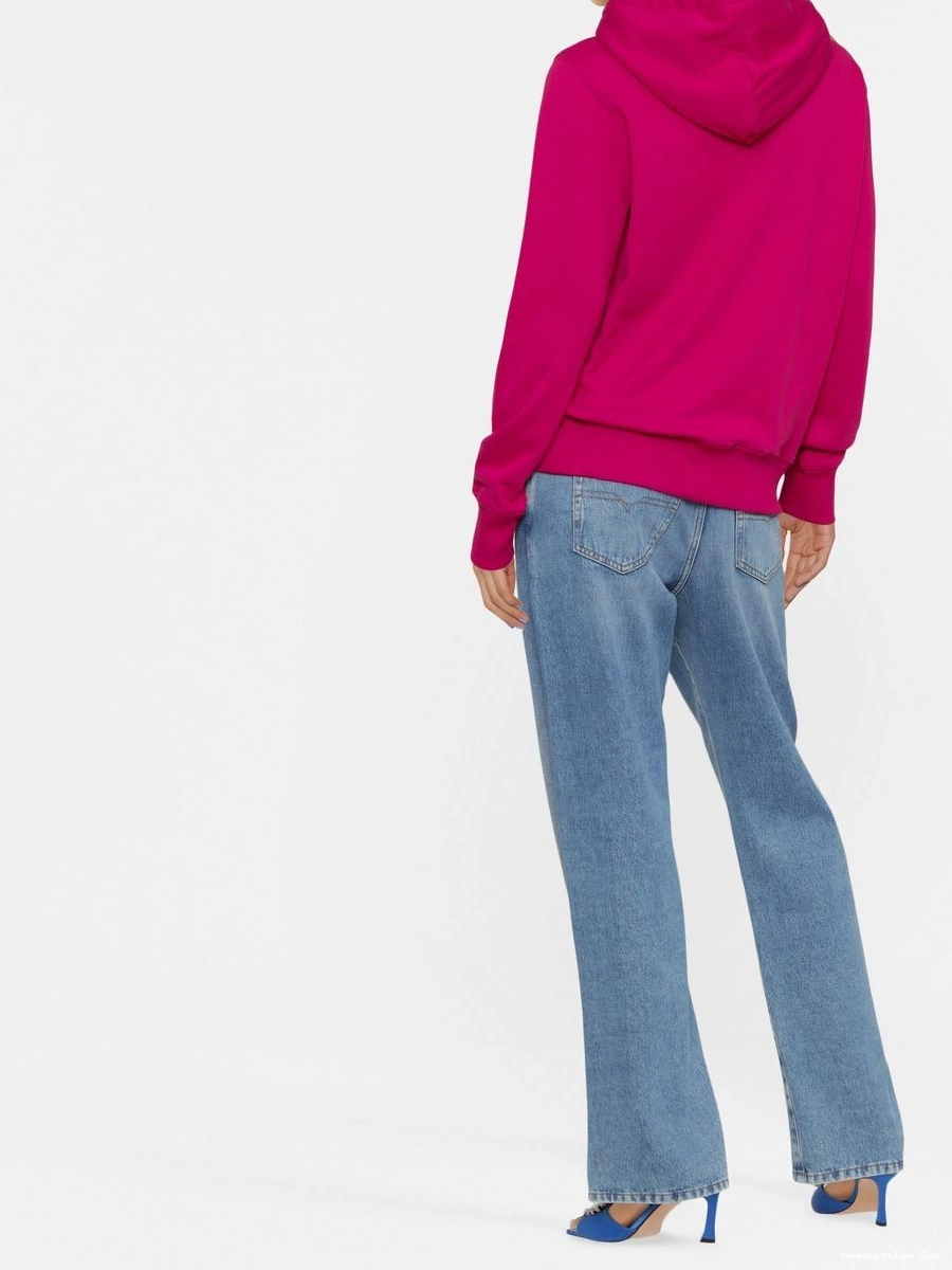 Cheap Women Couture Jeans hoodie cotton glitter-logo Versace 0713